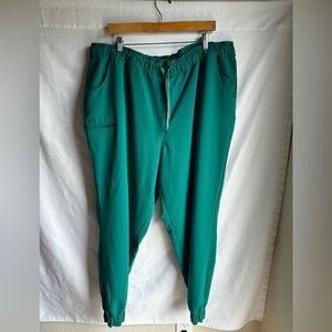 Jaanuu Womens Scrub Pants‎ Green Size 2X Joggers Pockets J95124C